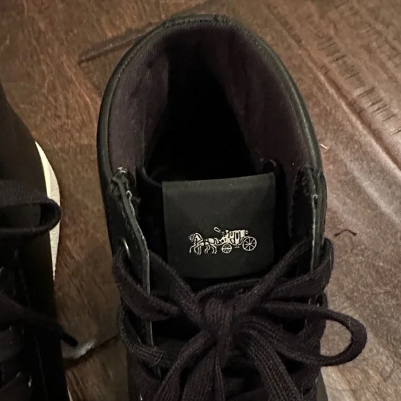 Coach Black leather High-Top Sneakers - Picture 3 of 9